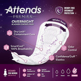 Bladder Control Pad Attends Premier Overnight 15 Inch Length Heavy Absorbency Polymer Core One Size Fits Most