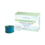 Waterproof Medical Tape DermaPro™ White 1 Inch X 5 Yard Silicone NonSterile - BeHope