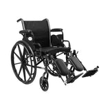 Lightweight Wheelchair McKesson Dual Axle Desk Length Arm Swing-Away Elevating Legrest Black Upholstery 18 Inch Seat Width Adult 300 lbs. Weight Capacity - BeHope