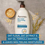 Hand and Body Moisturizer Aveeno® Skin Relief 12 oz. Pump Bottle Unscented Lotion - BeHope