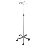 IV Stand Floor Stand 4 Hooks 5 Legs with Casters - BeHope