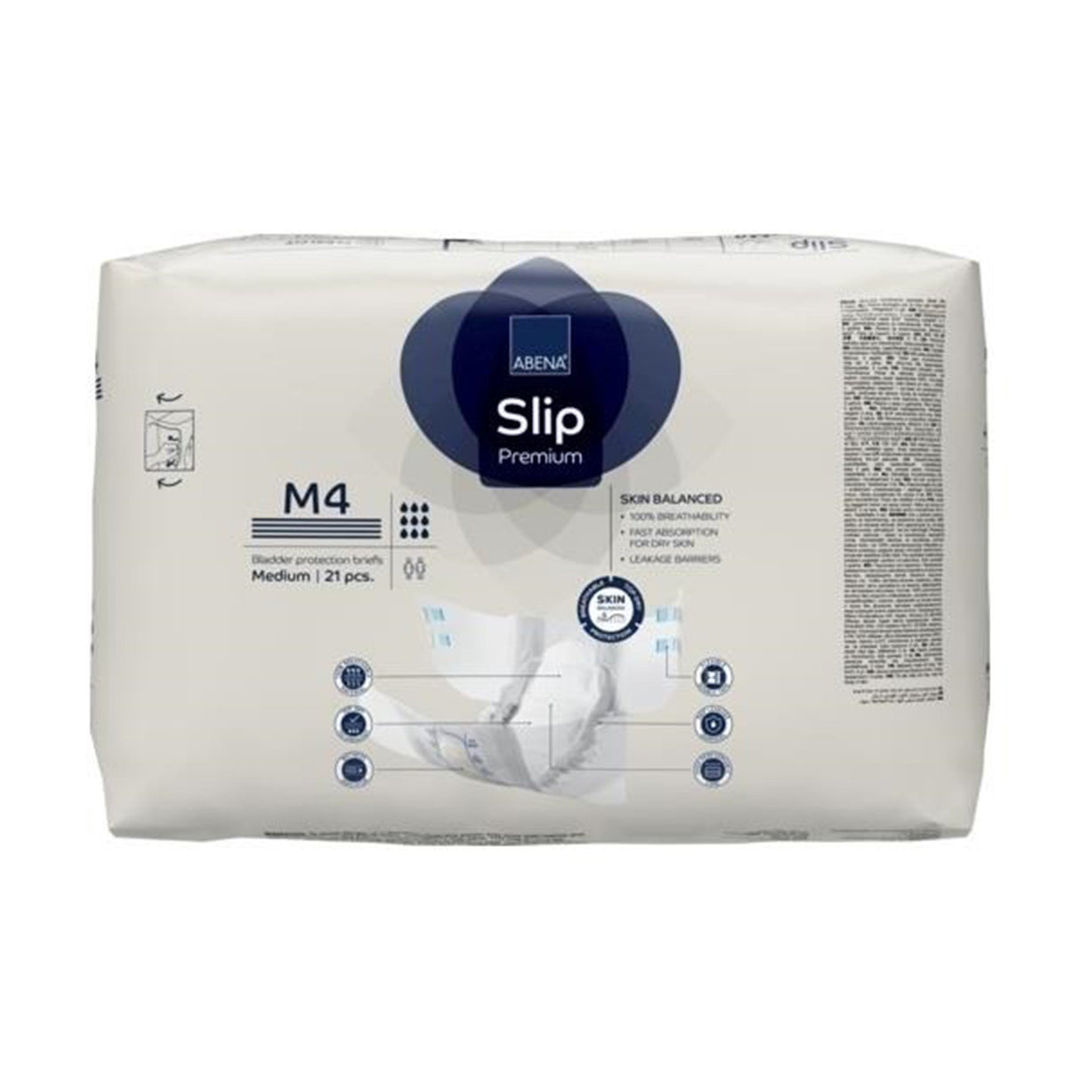 Unisex Adult Incontinence Brief Abena® Slip Premium M4 Medium Disposable Heavy Absorbency - BeHope