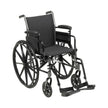 Lightweight Wheelchair McKesson Dual Axle Desk Length Arm Elevating Legrest Black Upholstery 20 Inch Seat Width Adult 300 lbs. Weight Capacity - BeHope