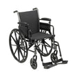 Lightweight Wheelchair McKesson Dual Axle Desk Length Arm Elevating Legrest Black Upholstery 20 Inch Seat Width Adult 300 lbs. Weight Capacity - BeHope