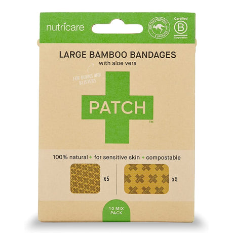 Adhesive Strip Patch™ Bamboo / Aloe Vera Tan 2 X 3 Inch / 3 X 3 Inch Sterile - BeHope