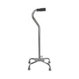 Large Base Quad Cane McKesson Steel 29 to 37-1/2 Inch Height Chrome - BeHope