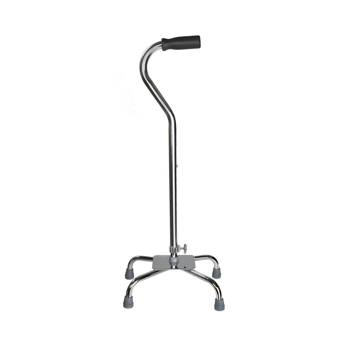 Large Base Quad Cane McKesson Steel 29 to 37-1/2 Inch Height Chrome - BeHope