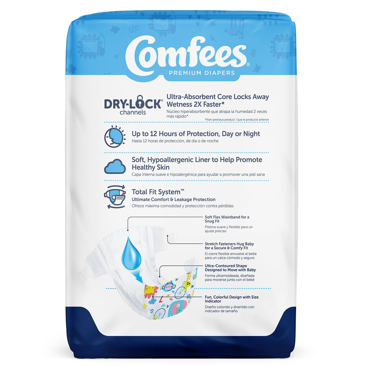 Unisex Baby Diaper Comfees® Size 7 Disposable Moderate Absorbency - BeHope