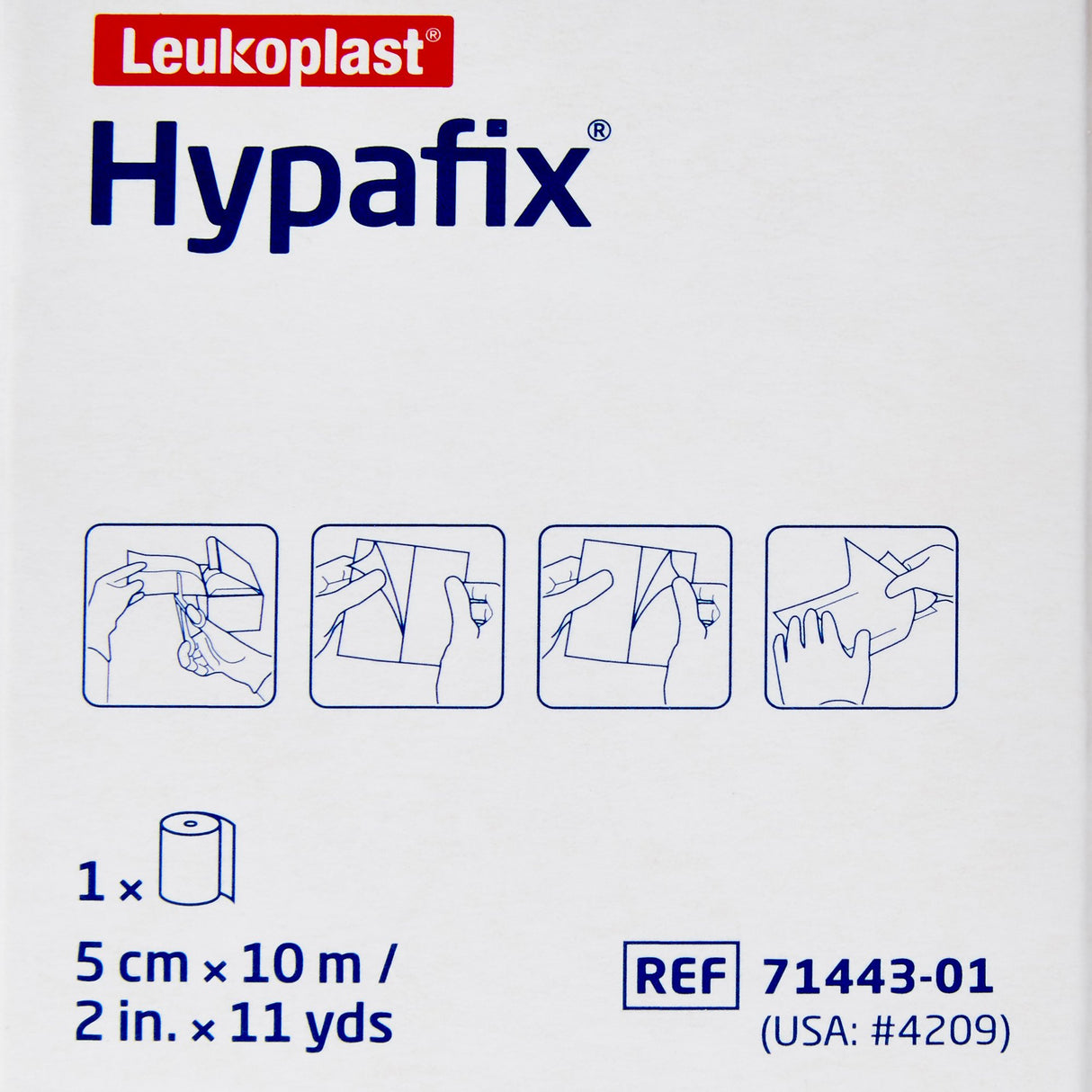 Dressing Retention Tape with Liner Hypafix® White 2 Inch X 10 Yard Nonwoven Polyester NonSterile - BeHope