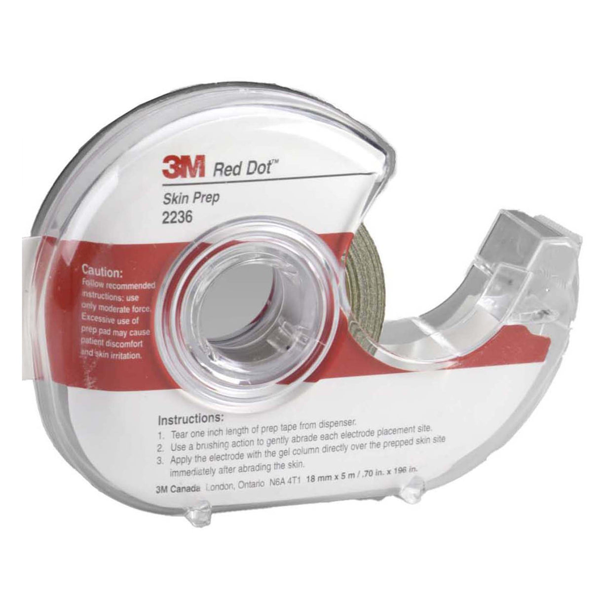 Electrode Skin Prep Abrader Tape Red Dot™ Tape Dispenser NonSterile - BeHope