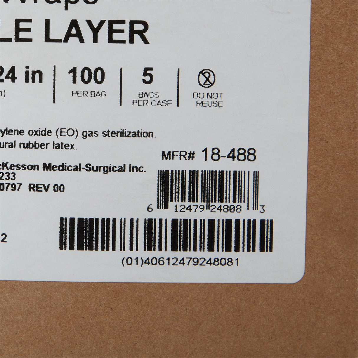 McKesson Sterilization Wrap Blue 24 X 24 Inch Single Layer Cellulose Steam / EO Gas - BeHope