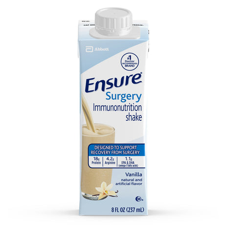 Oral Supplement Ensure Surgery Immunonutrition Shake Vanilla Flavor Liquid 8 oz. Reclosable Carton - BeHope