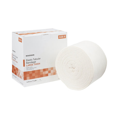 Elastic Tubular Support Bandage McKesson Spandagrip™ 4-1/2 Inch X 11 Yard Large Thigh Pull On Natural NonSterile Size G Standard Compression - BeHope