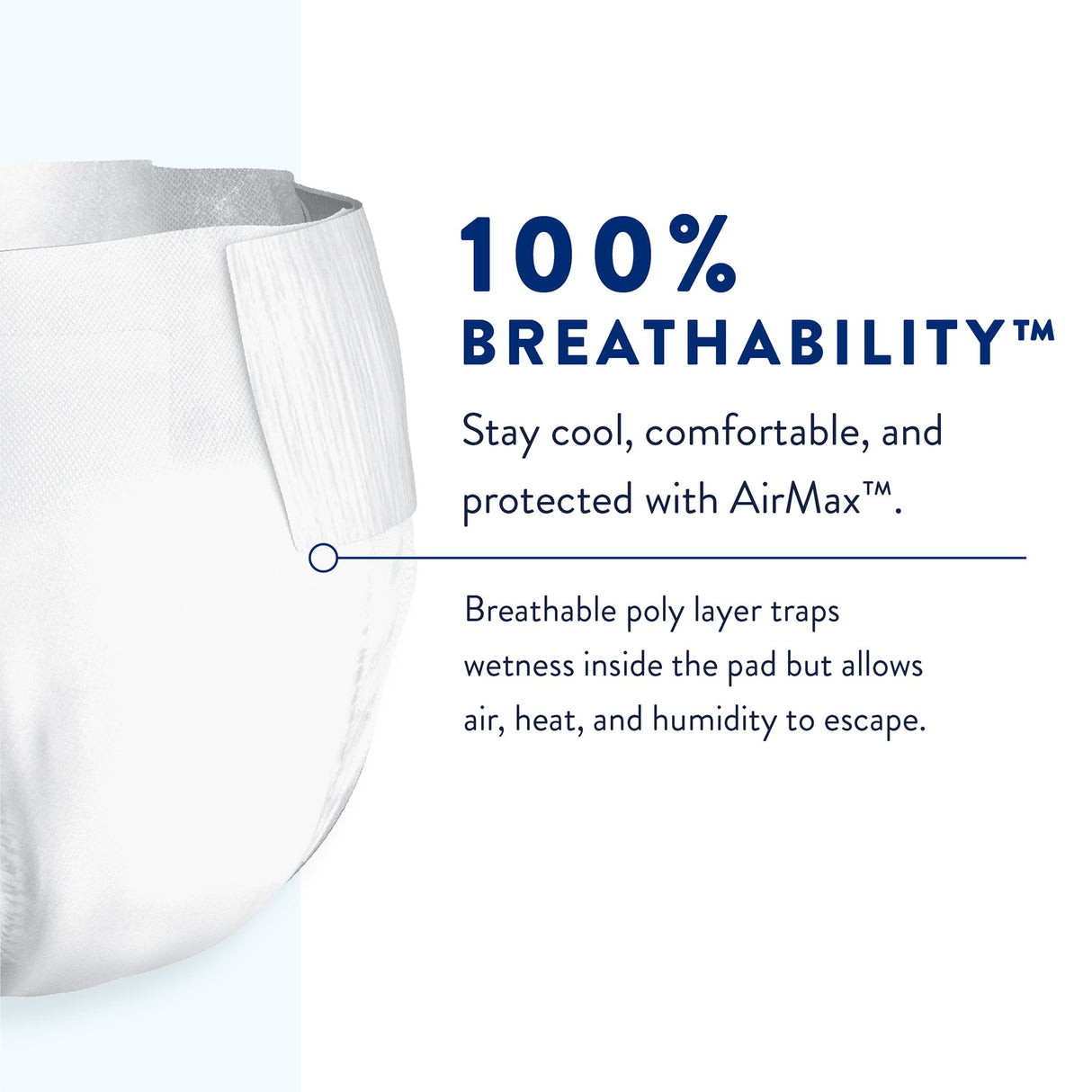 Unisex Adult Incontinence Brief Prevail Air™ Overnight Size 1 / Medium Disposable Heavy Absorbency - BeHope