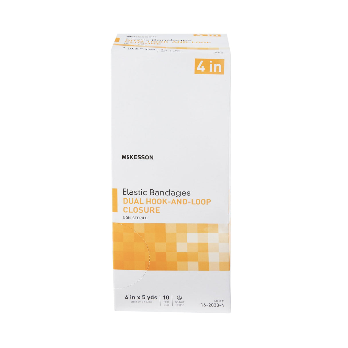 Elastic Bandage McKesson 4 Inch X 5 Yard Double Hook and Loop Closure Tan NonSterile Standard Compression - BeHope