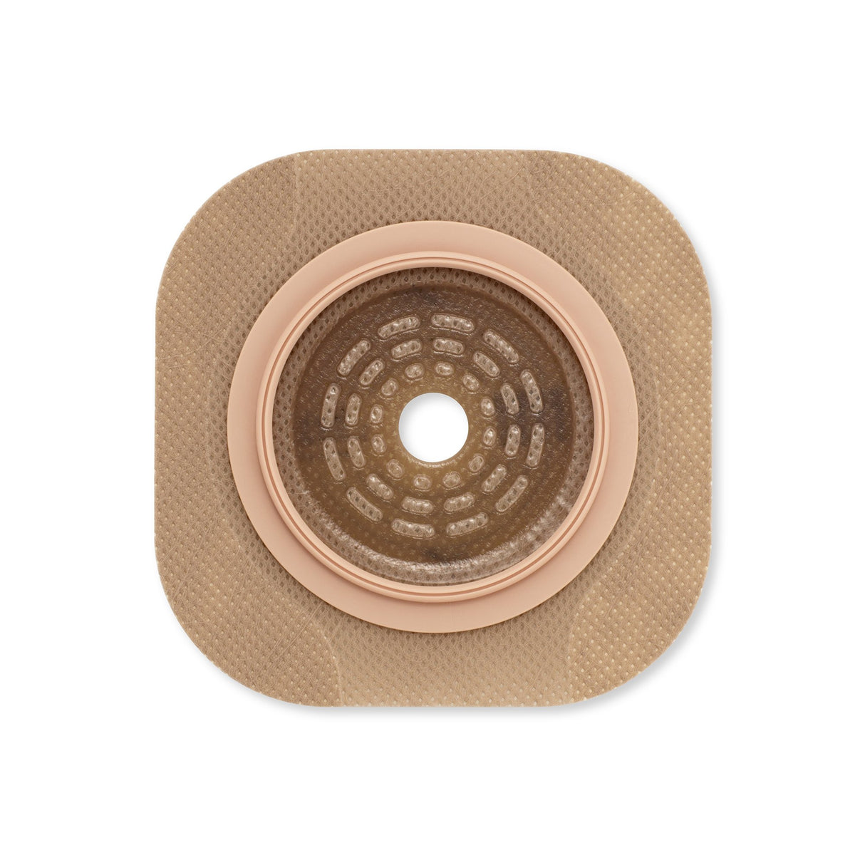 Ostomy Barrier New Image™ Flat CeraPlus™ Precut, Extended Wear Adhesive Tape Borders 1-3/4 Inch Flange Green Code 1-1/4 Inch Opening - BeHope