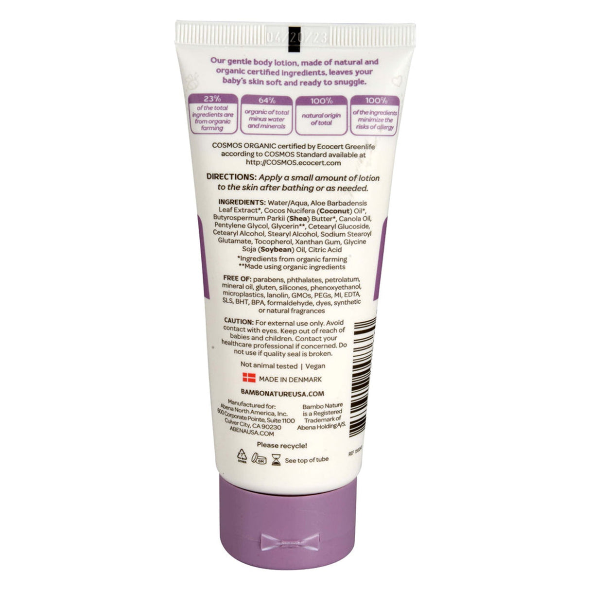 Baby Lotion Bambo® Nature Snuggle Time 3.4 oz. Tube Unscented Lotion - BeHope