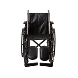 Wheelchair McKesson Dual Axle Desk Length Arm Swing-Away Elevating Legrest Black Upholstery 16 Inch Seat Width Adult 250 lbs. Weight Capacity - BeHope