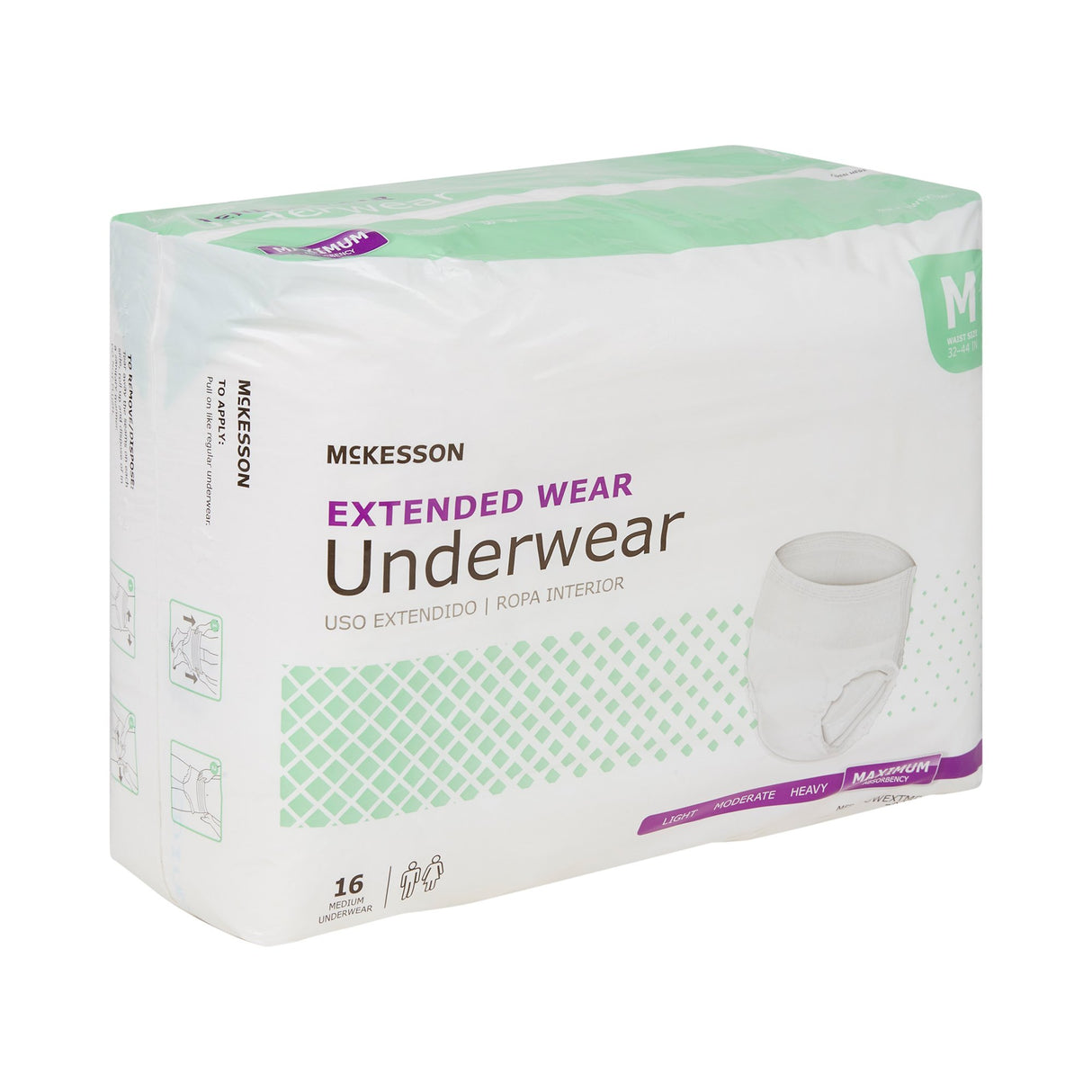 Unisex Adult Absorbent Underwear McKesson Pull On with Tear Away Seams Medium Disposable Heavy Absorbency - BeHope