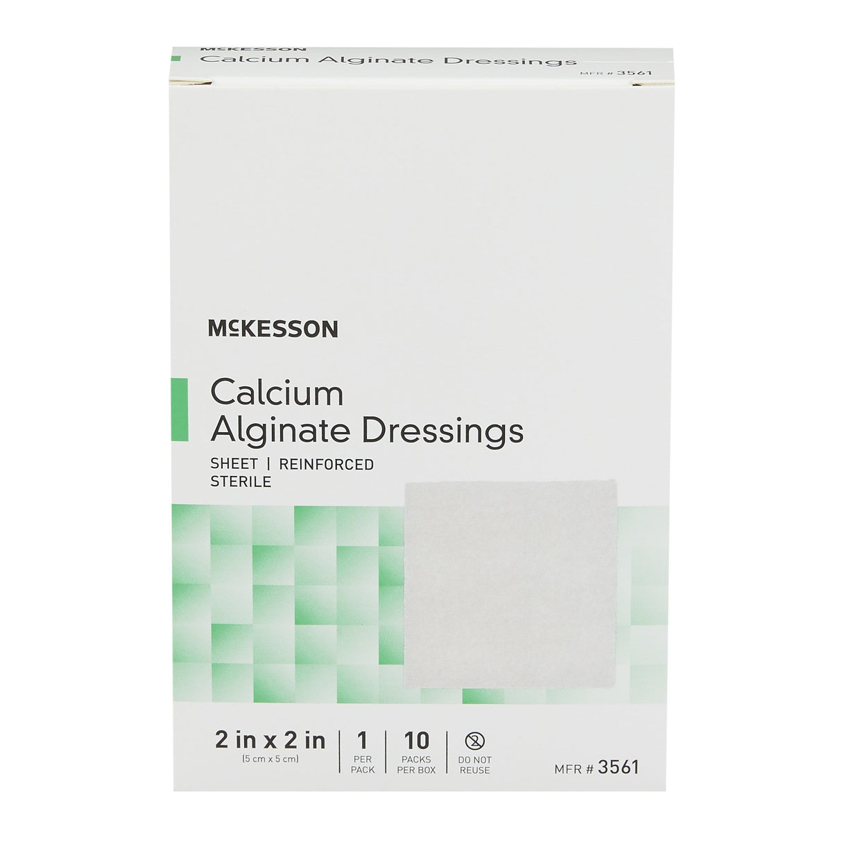 Alginate Dressing McKesson 2 X 2 Inch Square