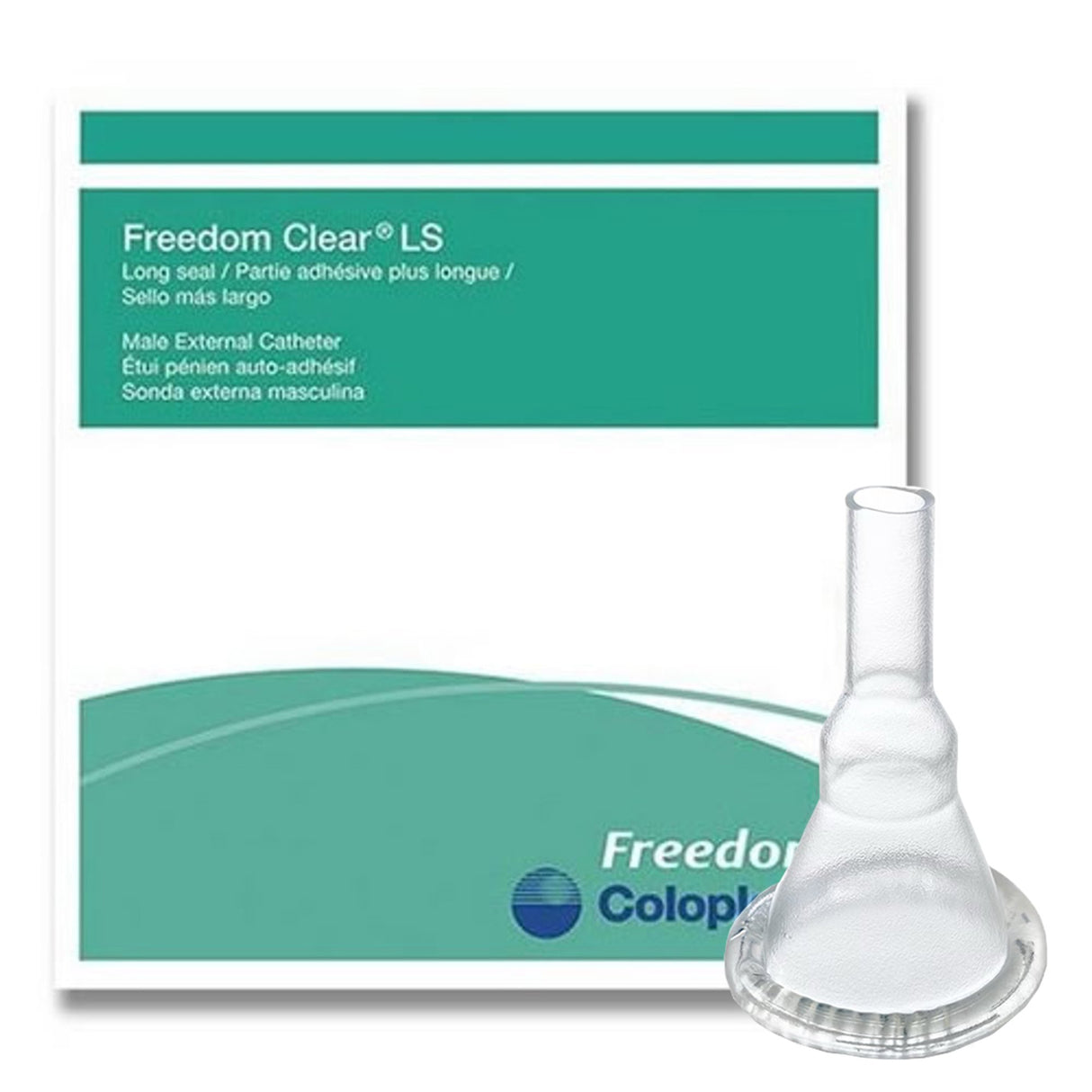 Male External Catheter Freedom Clear® LS Self-Adhesive Seal Silicone Small - BeHope