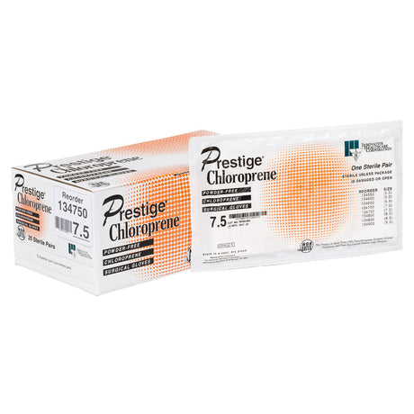 Surgical Glove DermAssist® Prestige® Size 7.5 Sterile Polyisoprene Standard Cuff Length Fully Textured Ivory Not Chemo Approved - BeHope