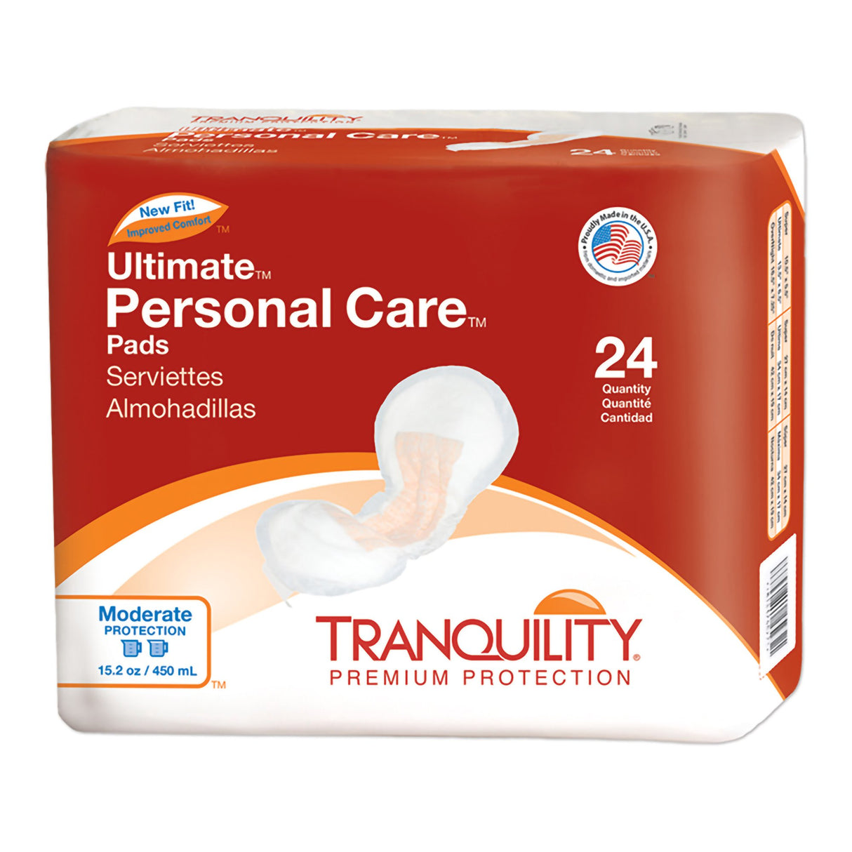 Bladder Control Pad Tranquility® Personal Care 6-1/2 X 13-1/2 Inch Heavy Absorbency Super Absorbent Core One Size Fits Most - BeHope