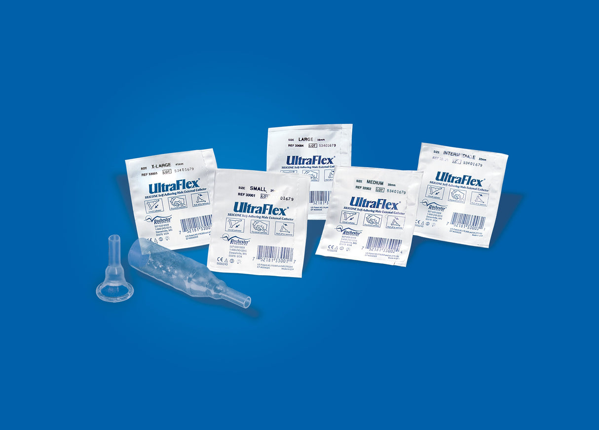 Male External Catheter UltraFlex Self-Adhesive Band Silicone Large