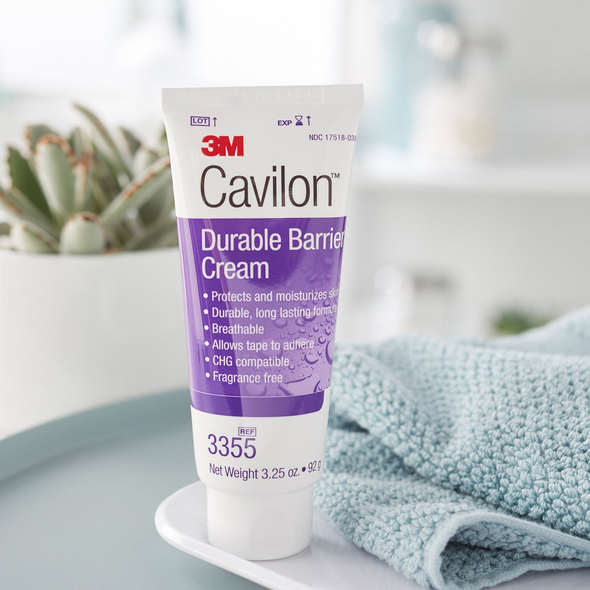 Skin Protectant 3M Cavilon 3.25 oz. Tube Unscented Cream CHG Compatible