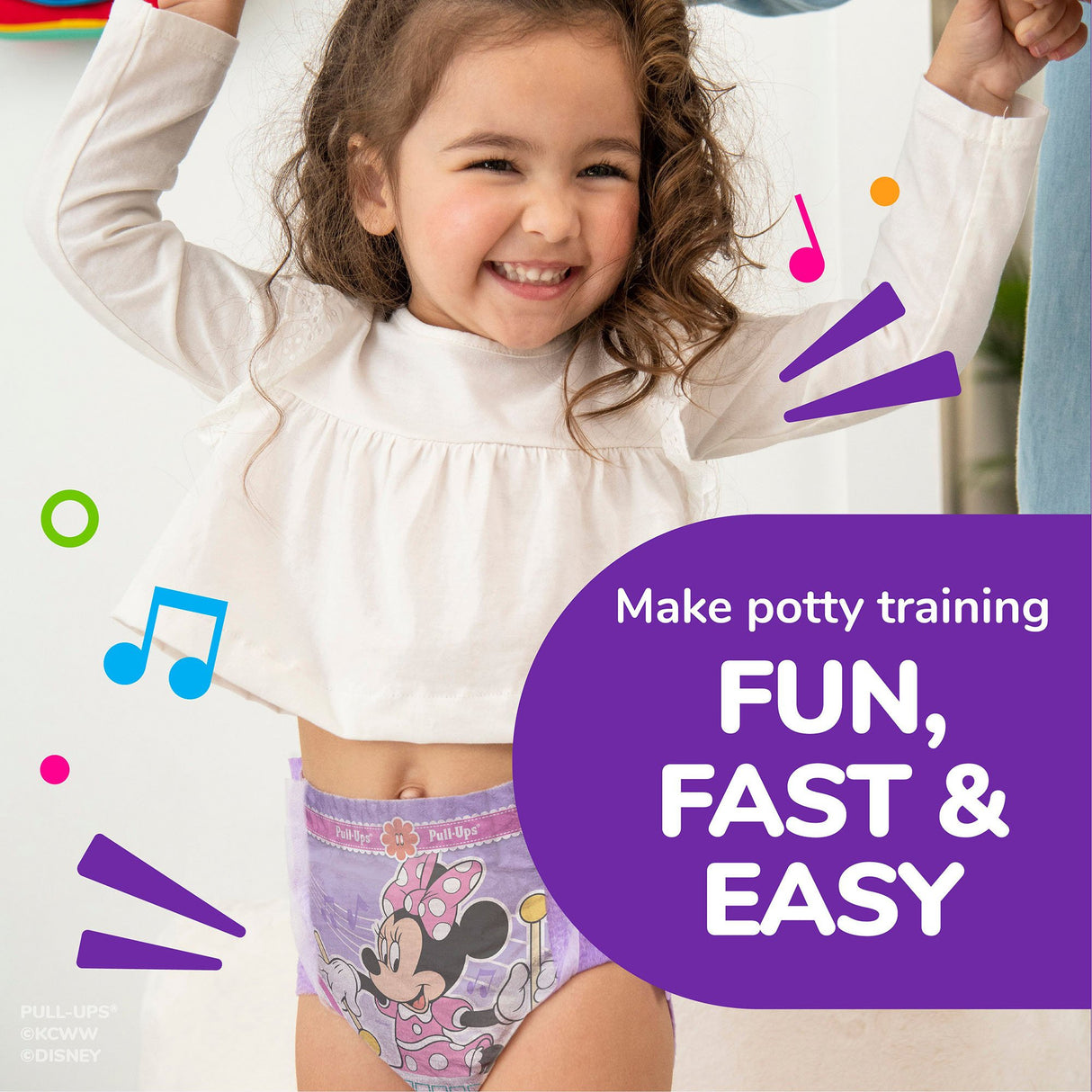 Female Toddler Training Pants Pull-Ups® Size 2T to 3T Disposable Moderate Absorbency - BeHope
