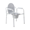 3-in-1 Commode Chair McKesson Fixed Arms Steel Frame Back Bar 13-1/4 Inch Seat Width 350 lbs. Weight Capacity - BeHope