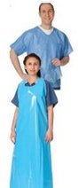 Scrub Shirt Large Blue 2 Pockets Short Sleeve Unisex - BeHope