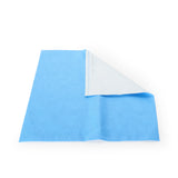 QUICK CHECK* H500 Sterilization Wrap White / Blue 24 X 24 Inch Dual Layer SMS Polypropylene Steam / EO Gas / Hydrogen Peroxide - BeHope