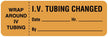 Pre-Printed Label pdc® Anesthesia Label Orange Plastic IV Tubing Changed Black Syringe Label 1 X 3 Inch - BeHope