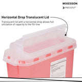 Sharps Container McKesson Prevent Red Base 11 H X 12 W X 4-3/4 D Inch Horizontal Entry 1.35 Gallon