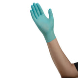 Exam Glove ESTEEM™ Stretch Small NonSterile Nitrile Standard Cuff Length Textured Fingertips Teal Chemo Tested - BeHope