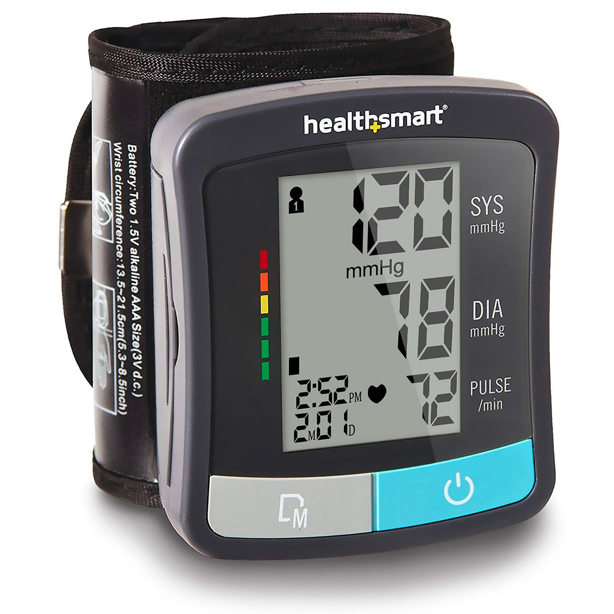 Home Automatic Digital Blood Pressure Monitor MABIS® One Size Fits Most Cuff Nylon Cuff 13 - 21 cm Wrist - BeHope