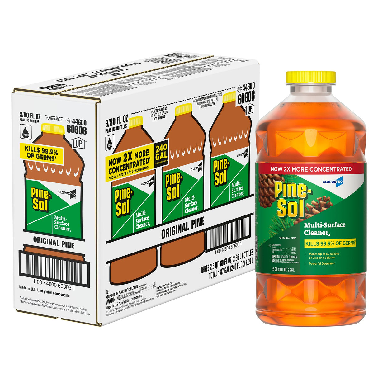 Surface Disinfectant Cleaner Pine-Sol® Broad Spectrum Manual Pour Liquid 80 oz. Bottle Pine Scent NonSterile - BeHope