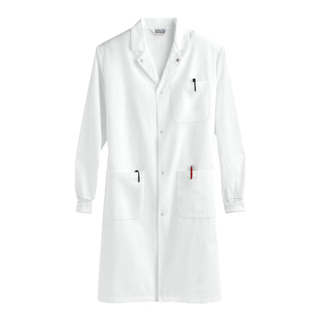 Lab Coat White Small Knee Length 80% Polyester / 20% Cotton Reusable - Behope