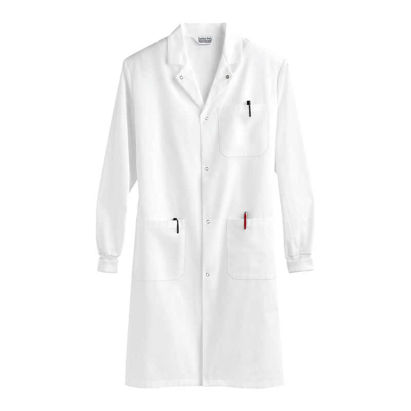 Lab Coat White Medium Knee Length 80% Polyester / 20% Cotton Reusable - Behope