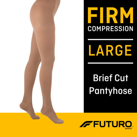 Compression Pantyhose 3M™ Futuro™ Waist High Large Nude Closed Toe - BeHope