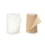 2 Layer Compression Bandage System FlexPress2™ 4 Inch X 7-1/10 Yard / 4 Inch X 8-9/10 Yard Self-Adherent Closure Tan / White NonSterile Standard Compression - BeHope