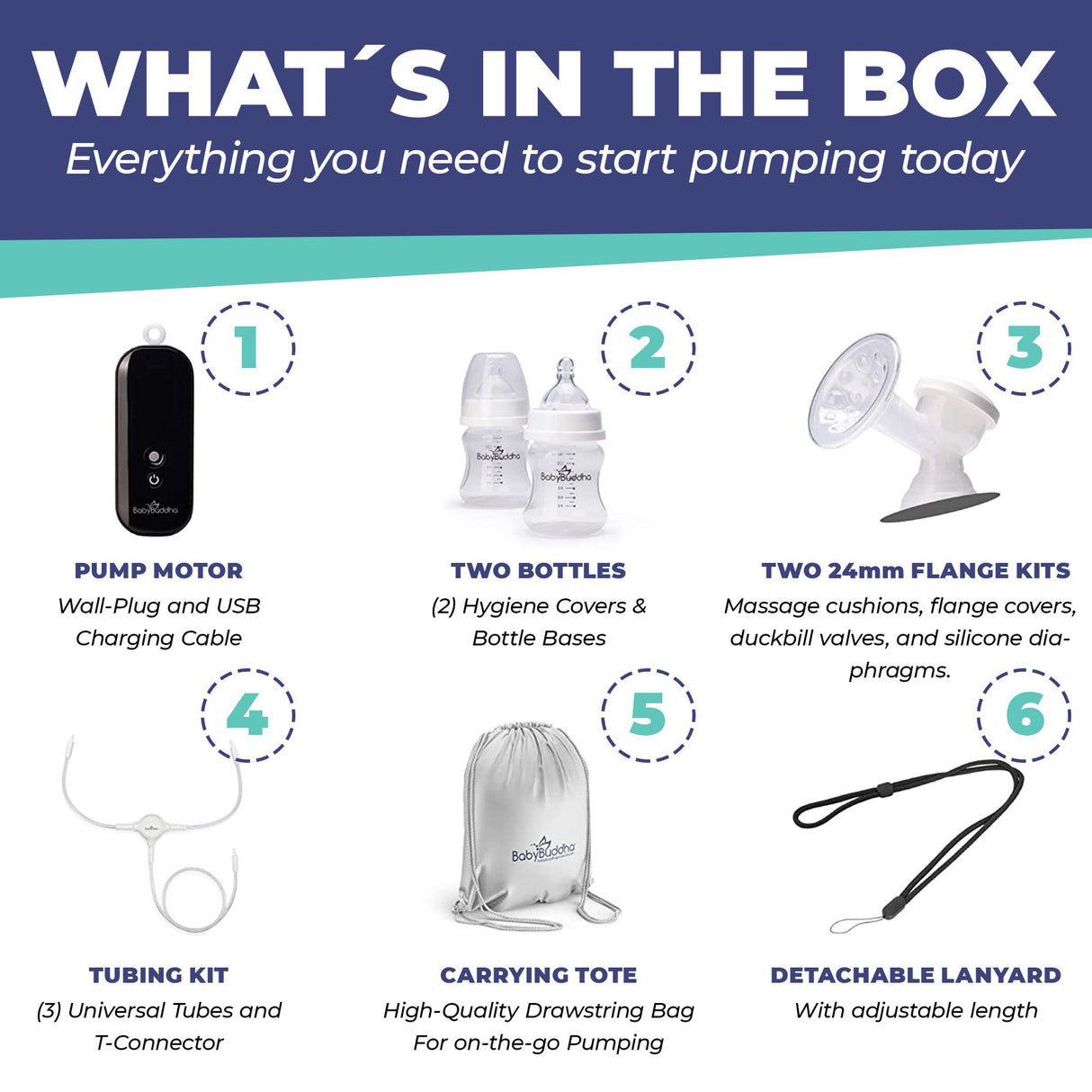 Double Electric Breast Pump Kit BabyBuddha® - BeHope