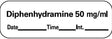 Drug Label PDC® Anesthesia Label Tape Diphenhydramine 50mg/mL Date_Time_Int_ White 1/2 X 1-1/2 Inch - BeHope