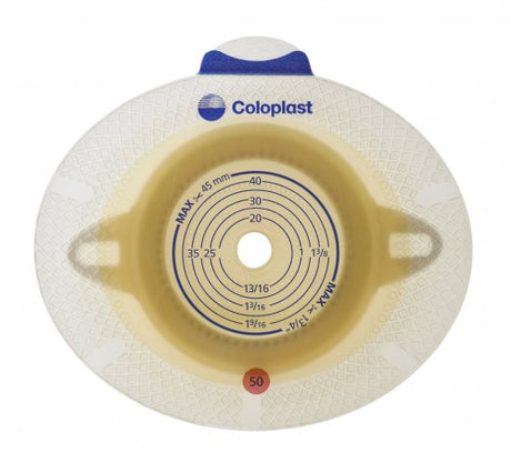 Ostomy Barrier SenSura® Click Xpro Precut, Extended Wear Double Layer Adhesive 50 mm Flange Red Code System 1-3/8 Inch Opening - BeHope