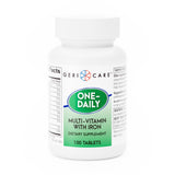 Multivitamin Supplement with Iron Geri-Care® Vitamin A / C / D-3 / Iron 5,000 IU - 50 mg - 400 IU - 18 mg Strength Tablet 100 per Bottle Unflavored - BeHope