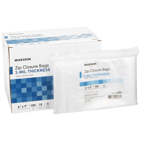 Reclosable Bag McKesson 6 X 9 Inch Polyethylene Clear Zipper Closure - BeHope