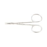 Iris Scissors Miltex® 4 Inch Length OR / Surgical Grade German Stainless Steel NonSterile Finger Ring Handle Curved Sharp Tip / Sharp Tip - BeHope