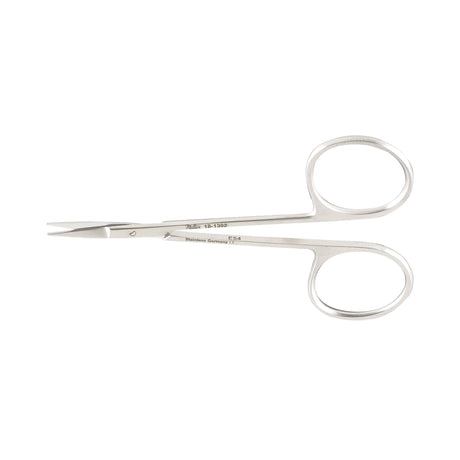 Iris Scissors Miltex® 4 Inch Length OR / Surgical Grade German Stainless Steel NonSterile Finger Ring Handle Curved Sharp Tip / Sharp Tip - BeHope