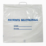 Patient Belongings Bag DawnMist 18-1/2 X 20 Inch Plastic White - BeHope